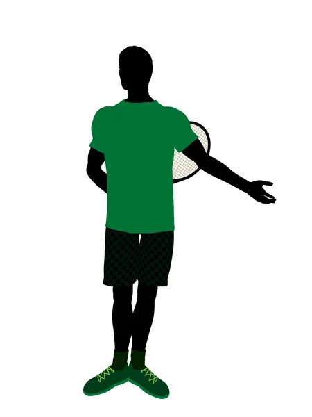 Tenis oyuncusu illüstrasyon siluet — Stok fotoğraf