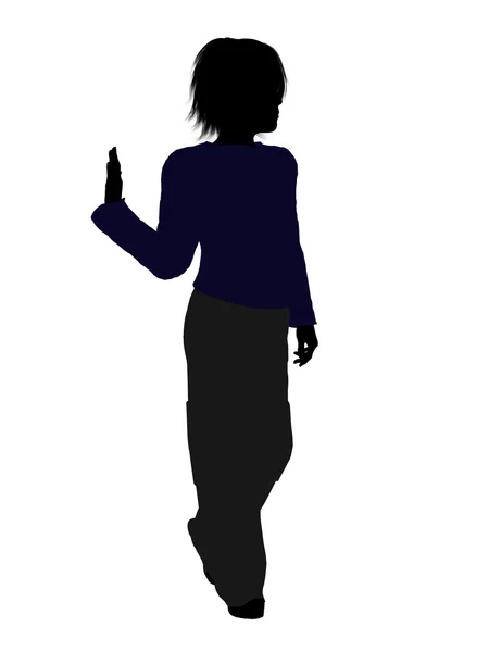 Maschio adolescente illustrazione silhouette — Foto Stock
