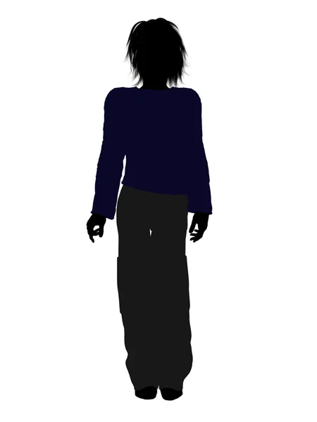 Masculin Teenager Illustration Silhouette — Fotografie, imagine de stoc
