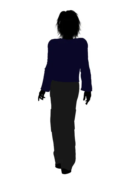 Homme adolescent illustration silhouette — Photo