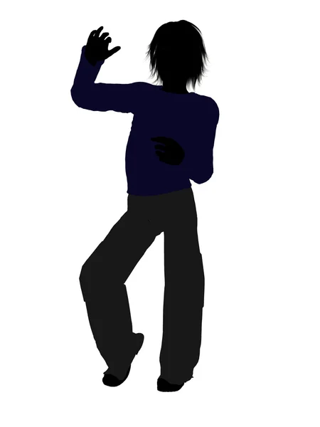 Maschio adolescente illustrazione silhouette — Foto Stock