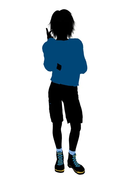 Manlig tonåring illustration siluett — Stockfoto