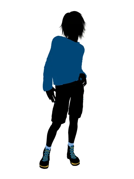 Mužské teenager ilustrace silhouette — Stock fotografie