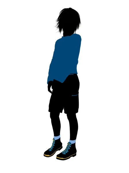 Männliche Teenager Illustration Silhouette — Stockfoto