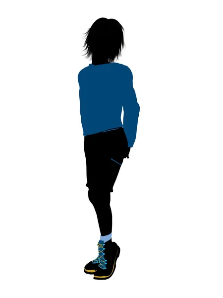 Manlig tonåring illustration siluett — Stockfoto