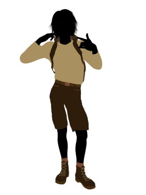 Teen Hiker Silhouette