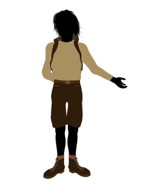 Teen Hiker Silhouette