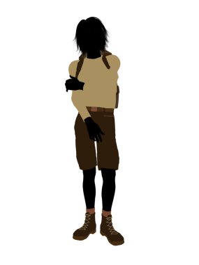 Teen Hiker Silhouette