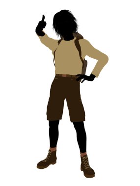 Teen Hiker Silhouette