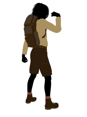 Teen Hiker Silhouette