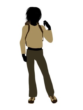 Teen Hiker Silhouette