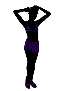 Afrikalı-Amerikalı genç resimde silhouett