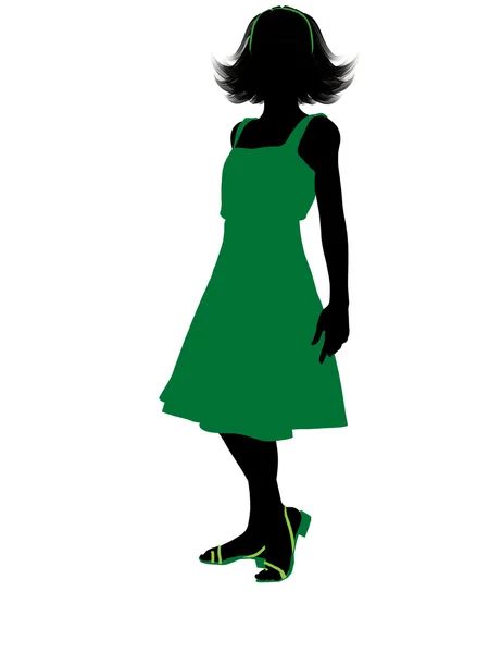 Teenager ilustrace silhouette — Stock fotografie