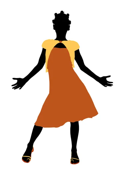 Афро-американських підліток ілюстрація Silhouett — стокове фото