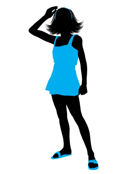 Teenager Illustration Silhouette — Stock Photo, Image