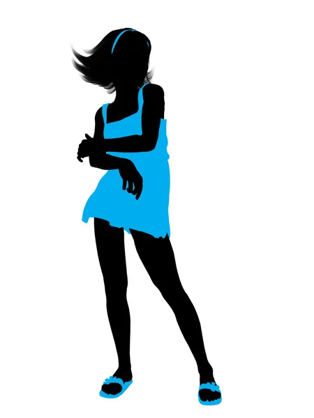 Teenager ilustrace silhouette — Stock fotografie