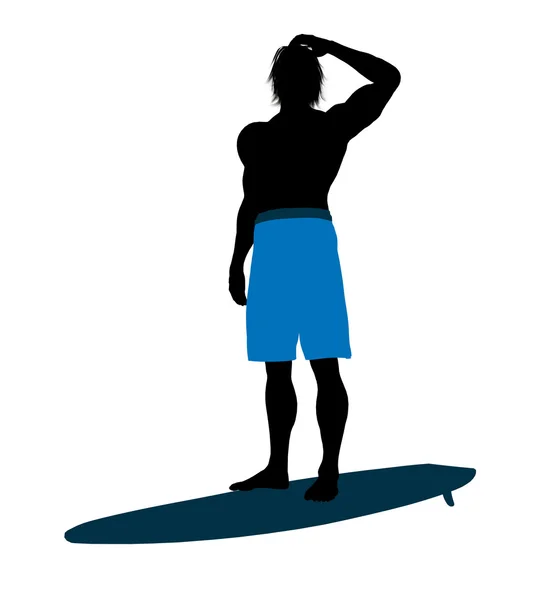 Surfer Silhouette Illustrazione — Foto Stock