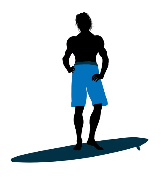 stock image Surfer Silhouette Illustration