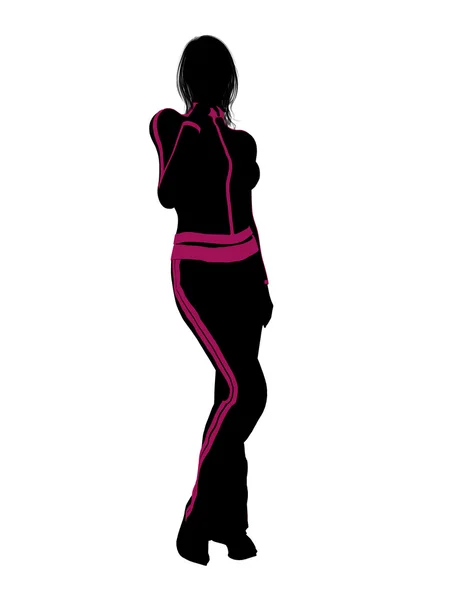 Weibliche Workout-Silhouette — Stockfoto