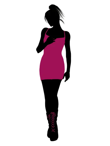 stock image Punk Girl Illustration Silhouette