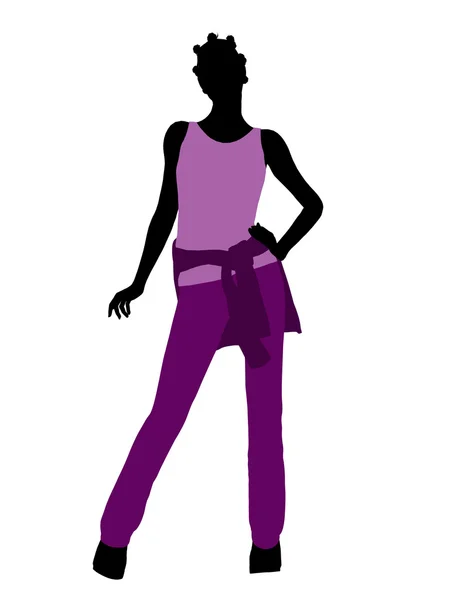 Illustration femme afro-américaine Silhouette — Photo