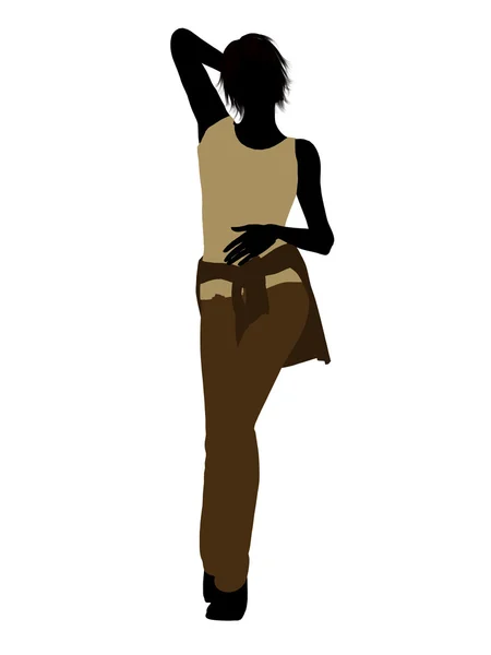 Жінка ілюстрація силует — стокове фото