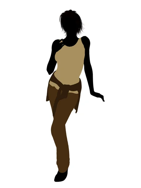 Vrouw illustratie silhouet — Stockfoto
