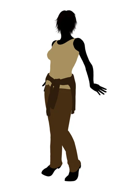 Woman Illustration Silhouette — Stock Photo, Image