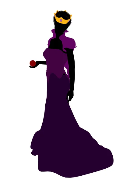 Gonosz királynő silhouette illusztráció — Stock Fotó