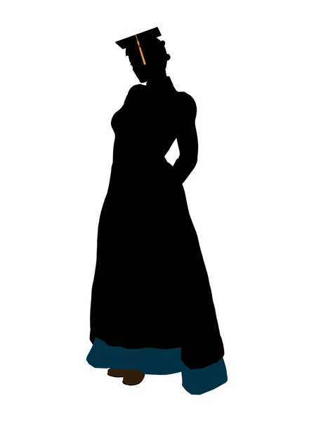 African American Graduate Silhouette — Stock Photo, Image
