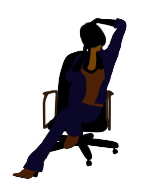 kadın ofis illüstrasyon siluet