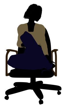 kadın ofis illüstrasyon siluet
