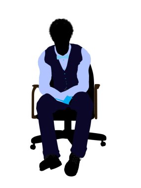 Afro-Amerikan erkek iş siluet