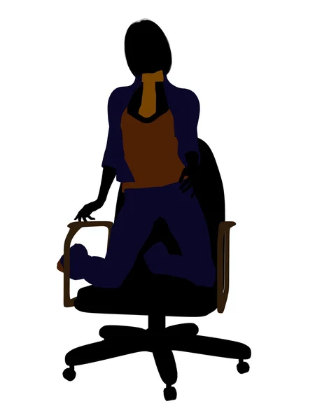 Жіночий офіс ілюстрація силует — стокове фото