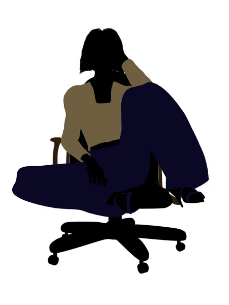 Kvindelige kontor illustration silhuet - Stock-foto