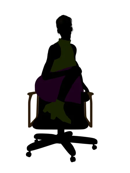 Жіночий офіс ілюстрація силует — стокове фото