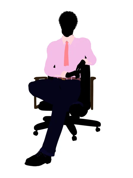Afroamericano maschio affari silhouette — Foto Stock