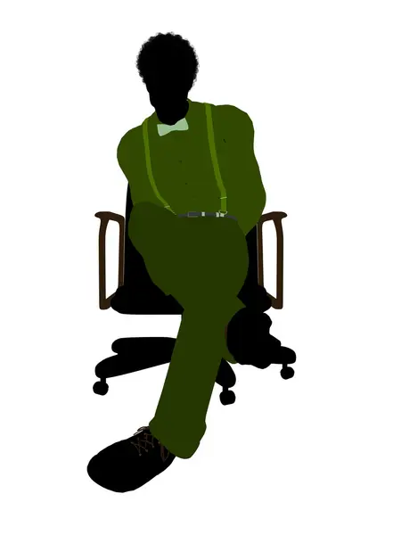 African American Male Business Silhouette — Fotografie, imagine de stoc