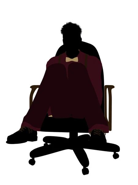 Maschio affari silhouette 3 — Foto Stock