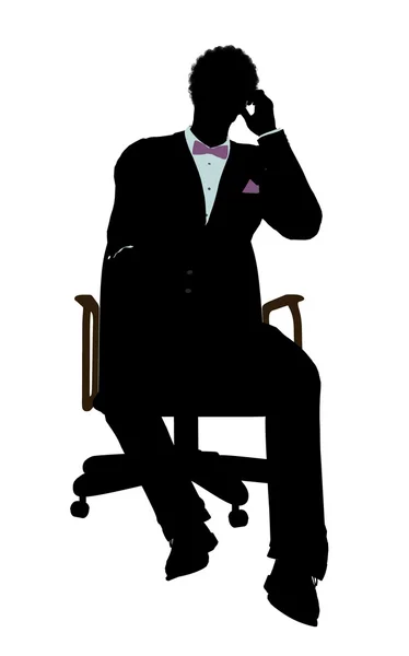 stock image African American Male Business Silhouette