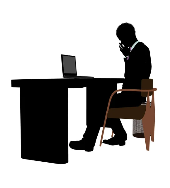 stock image African American Male Business Silhouette