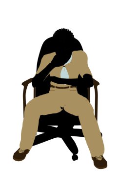 bir sandalye resimde silhoue oturan boyscout