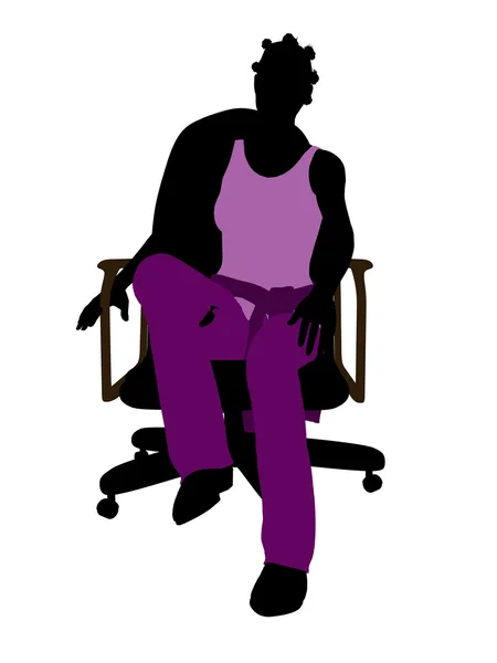 stock image African American Casual Woman Sitting On A Chair