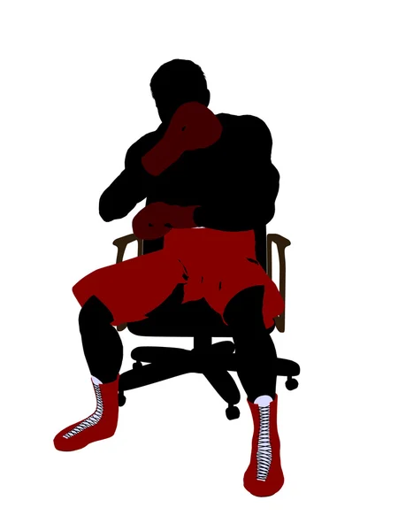 Ανδρικό εσώρουχο που κάθεται σε μια καρέκλα silho εικονογράφηση — Φωτογραφία Αρχείου