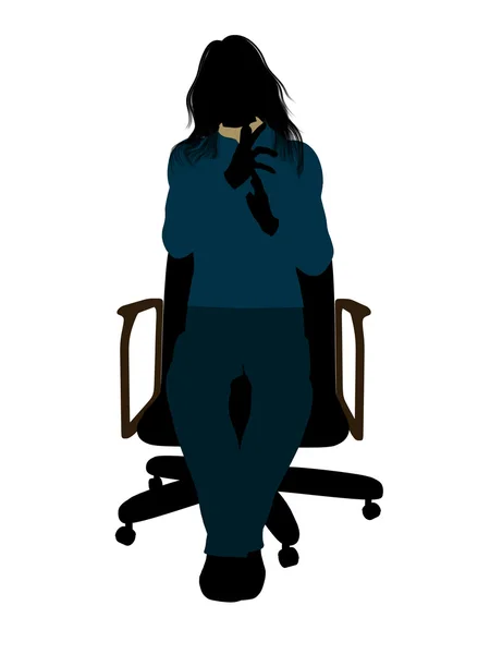 stock image Casual Woman Sitting On A Chair Illustration Sil