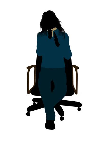 Stock image Casual Woman Sitting On A Chair Illustration Sil