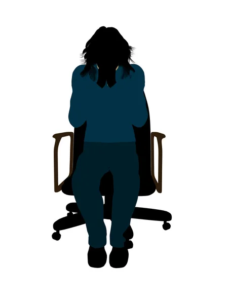 stock image Casual Woman Sitting On A Chair Illustration Sil