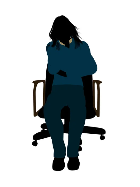 stock image Casual Woman Sitting On A Chair Illustration Sil