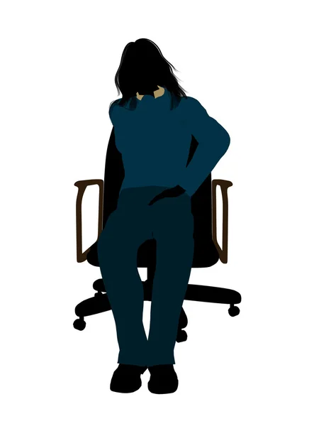 stock image Casual Woman Sitting On A Chair Illustration Sil