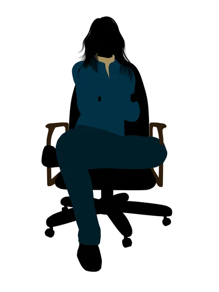 stock image Casual Woman Sitting On A Chair Illustration Sil